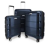 Hauptstadtkoffer - Britz - Handgepäck mit Laptop-Fach, Rollkoffer Reisekoffer Erweiterbar, TSA, 4 Rollen, Bleu foncé, Koffer-Set, Ensemble de Bagages
