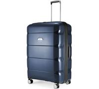 HAUPTSTADTKOFFER Britz - Valise à coque dure grande valise XL Trolley extensible valise à roulettes, TSA, 4 roulettes, 75 cm, 115 litres,Bleu foncé