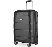 Hauptstadtkoffer Britz - Valise légère avec 4 doubles roulettes extensible, trolley d'enregistrement robuste, bagage à roulettes, 66 cm 68 L,Noir