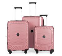 HAUPTSTADTKOFFER Kotti - Set de 3 valises - Bagage à main, Valise moyenne + Grande valise, TSA, Rose