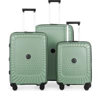 HAUPTSTADTKOFFER - Kotti - Set de 3 valises coque dure robuste en matériau PP recyclé Trolleys légers Polypropylène coque dure, 4 roulettes, serrure TSA,Mint