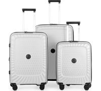 HAUPTSTADTKOFFER - Kotti - Set de 3 valises coque dure robuste en PP recyclé Trolleys légers Polypropylène coque dure, 4 roulettes, serrure TSABlanc