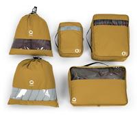Hauptstadtkoffer - Lot de 5 sacs de rangement de valises RipStop - Imperméables - Pour vêtements et cosmétiques - Doré