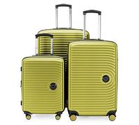 Hauptstadtkoffer Mitte - Lot de 3 Valises - Valise Bagage à Main 55 Cm, Valise Moyenne 68 Cm + Grande Valise de Voyage 77 Cm, Coque Rigide ABS, TSA, Fougère