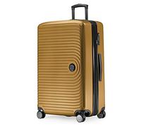 Hauptstadtkoffer - MITTE - Grande Valise à roulettes, Bagage Coque Rigide avec Extension de Volume de 8 cm, Verrouillage TSA, 4 roulettes jumelées caoutchoutées, 77 cm, 130 L, Or d'automne