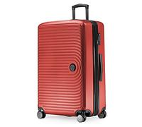 Hauptstadtkoffer - MITTE - Grande Valise à roulettes, Bagage Coque Rigide avec Extension de Volume de 8 cm, Verrouillage TSA, 4 roulettes jumelées caoutchoutées, 77 cm, 130 L, Rouge