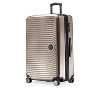 Hauptstadtkoffer - MITTE - Grande Valise à roulettes, Bagage Coque Rigide avec Extension de Volume de 8 cm, Verrouillage TSA, 4 roulettes jumelées caoutchoutées, 77 cm, 130 L, Champagne