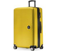 HAUPTSTADTKOFFER Mitte - Grande valise avec 4 doubles roulettes, trolley stable valise à coque dure TSA XXL extension, 77cm, 130 litres,Jaune
