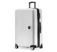 Hauptstadtkoffer Mitte - Grande Valise Rigide, TSA, 4 Roulettes, Bagage en Soute avec Extension de Volume de 8 Cm, 77 Cm, 130 Litres, Blanc Mat