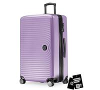 Hauptstadtkoffer Mitte - Grande Valise soute 77 cm Extensible, Valise Rigide, Serrure TSA, 4 roulettes Doubles, Trolley de Voyage, 130 L + étiquette Bagage numériqu, Lilas