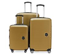 Hauptstadtkoffer - Mitte - Lot de 3 Valises - Valise Bagage à Main 55 cm, Trolley Moyen 68 cm + Grande Valise de Voyage 77 cm, Coque Rigide ABS, TSA, Or d'automne
