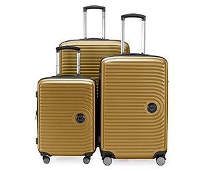 Hauptstadtkoffer - Mitte - Lot de 3 Valises - Valise Bagage à Main 55 cm, Trolley Moyen 68 cm + Grande Valise de Voyage 77 cm, Coque Rigide ABS, TSA, Or d'automne