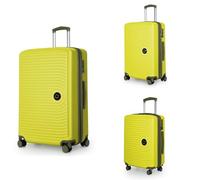 Hauptstadtkoffer Mitte - Lot de 3 Valises - Valise Bagage à Main 55 Cm, Valise Moyenne 68 Cm + Grande Valise de Voyage 77 Cm, Coque Rigide ABS, TSA - Citron Vert
