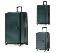 Hauptstadtkoffer Mitte - Lot de 3 Valises - Valise Bagage à Main 55 Cm, Valise Moyenne 68 Cm + Grande Valise de Voyage 77 Cm, Coque Rigide ABS, TSA - Vert Sauvage