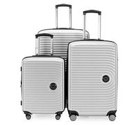 Hauptstadtkoffer Mitte - Lot de 3 Valises - Valise Bagage à Main 55 Cm, Valise Moyenne 68 Cm + Grande Valise de Voyage 77 Cm, Coque Rigide ABS, TSA, Blanc Mat