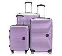 Hauptstadtkoffer Mitte - Lot de 3 Valises - Valise Bagage à Main 55 Cm, Valise Moyenne 68 Cm + Grande Valise de Voyage 77 Cm, Coque Rigide ABS, TSA, Lilas