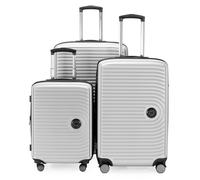 HAUPTSTADTKOFFER Mitte - Set de 3 valises - Bagage à main 55 cm, valise moyenne 68 cm + grande valise 77 cm, Blanc mat