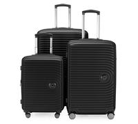 HAUPTSTADTKOFFER Mitte - Set de 3 valises - Bagage à main 55 cm, valise moyenne 68 cm + grande valise 77 cm, Noir