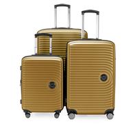 HAUPTSTADTKOFFER Mitte - Set de 3 valises - Bagage à main 55 cm, valise moyenne 68 cm + grande valise 77 cm, Or d’automne