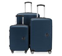 HAUPTSTADTKOFFER Mitte - Set de 3 valises - Bagage à main 55 cm, valise moyenne 68 cm + grande valise 77 cm, Bleu foncé