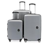 HAUPTSTADTKOFFER Mitte - Set de 3 valises - Bagage à main 55 cm, valise moyenne 68 cm + grande valise 77 cm, Argent mat