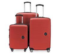 Hauptstadtkoffer - Mitte - Lot de 3 Valises - Valise Bagage à Main 55 cm, Trolley Moyen 68 cm + Grande Valise de Voyage 77 cm, Coque Rigide ABS, TSA, Rouge