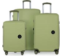 HAUPTSTADTKOFFER - Mitte - Set de 3 valises trolleys à coque dure XXL Extension, 4 doubles roulettes bagages Hardcase Luggage (S, M & L) TSA,Kiwi