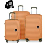 Hauptstadtkoffer MITTE - Set de bagages 3 tailles de valises + étiquette de nom numérique, valise avec extension XL Bagages de bord Bagages de soute - ,Marille