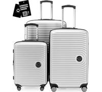 Hauptstadtkoffer MITTE - Set de bagages 3 tailles de valises + étiquette de nom numérique, valise avec extension XL Bagages de bord Bagages de soute - ,mat blanc