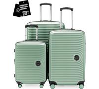 Hauptstadtkoffer MITTE - Set de bagages 3 tailles de valises + étiquette de nom numérique, valise avec extension XL Bagages de bord Bagages de soute - ,Mint