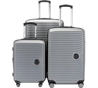 Hauptstadtkoffer Mitte - Lot de 3 Valises - Valise Bagage à Main 55 Cm, Valise Moyenne 68 Cm + Grande Valise de Voyage 77 Cm, Coque Rigide ABS, TSA, Argent Mat