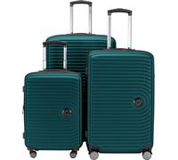 Hauptstadtkoffer Mitte - Lot de 3 Valises - Valise Bagage à Main 55 Cm, Valise Moyenne 68 Cm + Grande Valise de Voyage 77 Cm, Coque Rigide ABS, TSA, Turquoise