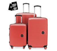 Hauptstadtkoffer Mitte - Set valises 3 pièces, Valise Cabine 55 cm, Valise Moyenne 68 cm, Grande Valise 77 cm, valises rigides ABS, serrures TSA + étiquette Bagage numérique, Corail