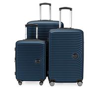 Hauptstadtkoffer Mitte - Set valises 3 pièces, Valise Cabine 55 cm, Valise Moyenne 68 cm, Grande Valise 77 cm, valises rigides ABS, serrures TSA + étiquette Bagage numérique, Bleu foncé