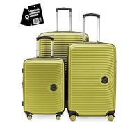 Hauptstadtkoffer Mitte - Set valises 3 pièces, Valise Cabine 55 cm, Valise Moyenne 68 cm, Grande Valise 77 cm, valises rigides ABS, serrures TSA + étiquette Bagage numérique, Fougère