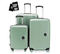 Hauptstadtkoffer Mitte - Set valises 3 pièces, Valise Cabine 55 cm, Valise Moyenne 68 cm, Grande Valise 77 cm, valises rigides ABS, serrures TSA + étiquette Bagage numérique, Menthe
