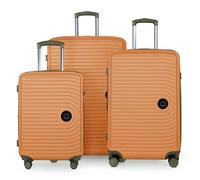Hauptstadtkoffer Mitte - Set valises 3 pièces, Valise Cabine 55 cm, Valise Moyenne 68 cm, Grande Valise 77 cm, valises rigides ABS, serrures TSA + étiquette Bagage numérique, Abricot