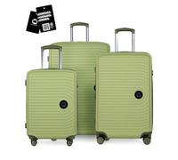 Hauptstadtkoffer Mitte - Set valises 3 pièces, Valise Cabine 55 cm, Valise Moyenne 68 cm, Grande Valise 77 cm, valises rigides ABS, serrures TSA + étiquette Bagage numérique, Kiwi