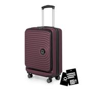 Hauptstadtkoffer Mitte - Valise Cabine Ouverture par Le Haut 55 x 40 x 20 cm, Bagage Cabine Avion, Serrure TSA, 4 roulettes, Valise Rigide, Trolley + étiquette Bagage numérique, Bourgogne