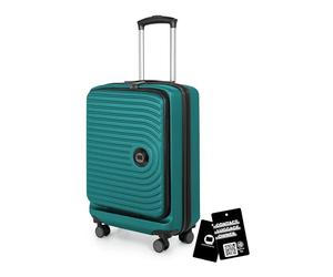 Hauptstadtkoffer Mitte - Valise Cabine Ouverture par Le Haut 55 x 40 x 20 cm, Bagage Cabine Avion, Serrure TSA, 4 roulettes, Valise Rigide, Trolley + étiquette Bagage numérique, Turquoise