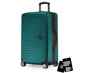 Hauptstadtkoffer Mitte - Valise soute Taille Moyenne 68 cm Extensible, Valise Rigide, Serrure TSA, 4 roulettes Doubles, Trolley de Voyage, 88 L + étiquette Bagage numérique, Turquoise