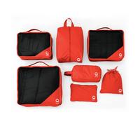 Hauptstadtkoffer - Organisateur de valise, Ensemble de 7 pièces, Ensemble d'organisateurs de valise gain de place, Orange