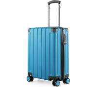 HAUPTSTADTKOFFER - Q-Damm - Bagage à main valise avion trolley 4 roues valise cabine Cabin Size Hand Luggage TSA, 54 cm, 38 litres ,Cyanblau