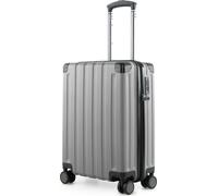 HAUPTSTADTKOFFER - Q-Damm - Bagage à main valise avion trolley 4 roulettes valise cabine Cabin Size Hand Luggage TSA, 54 cm, 38 litres Argent