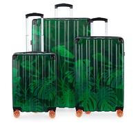 Hauptstadtkoffer Q-Damm - Ensemble de 3 valises rigides 4 Roues, Trolleys à Coque Rigide Tailles: Cabine + Moyenne + Grande, Polycarbonate/ABS, TSA, Design Floral