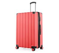 Hauptstadtkoffer Q-Damm - Maleta Grande de carcasa dura, TSA, 4 ruedas, equipaje de registro Con expansión de volumen de 6 cm, 78 cm, 133 litros, Coral