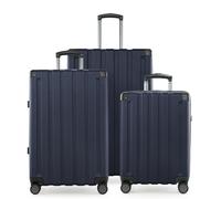 Hauptstadtkoffer Q-Damm - Set de 3 maletas - Equipaje de Mano 54 cm, maleta mediana 68 cm + maleta Grande de viaje 78 cm, carcasa dura de ABS, TSA, Azul Oscuro