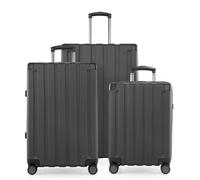 HAUPTSTADTKOFFER Q-Damm - Set de 3 valises - Bagage à main, Valise moyenne + Grande valise, TSA, Graphite