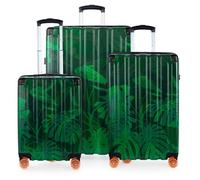 Hauptstadtkoffer Q-Damm - Ensemble de 3 valises rigides 4 Roues, Trolleys à Coque Rigide Tailles: Cabine + Moyenne + Grande, Polycarbonate/ABS, TSA, Design Floral