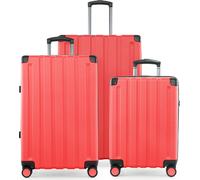HAUPTSTADTKOFFER Q-Damm - Set de valises 3-pièces, set de bagages (S+M+L) valise coque dure robuste, 4 roues extension, bagage à main & check-in Trolley-Set, TSA-serrureKorall